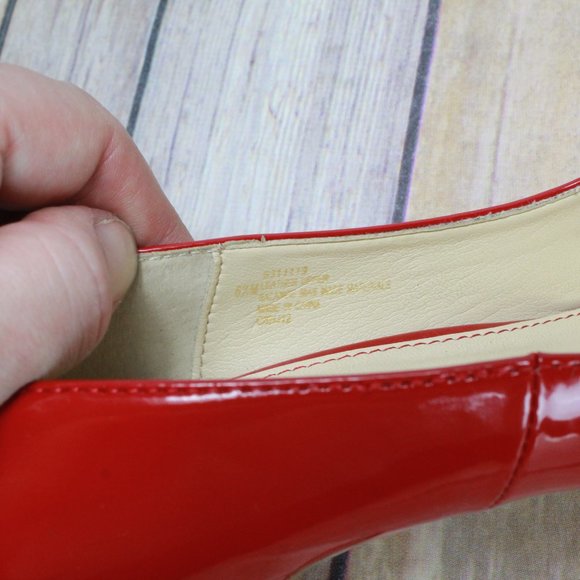 ISOLA Red Peep Toe High Heels Sandals Size 6.5 - Picture 7 of 8